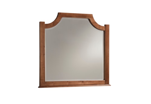 Rustic Farmhouse Arched Mirror with Beveled Glass