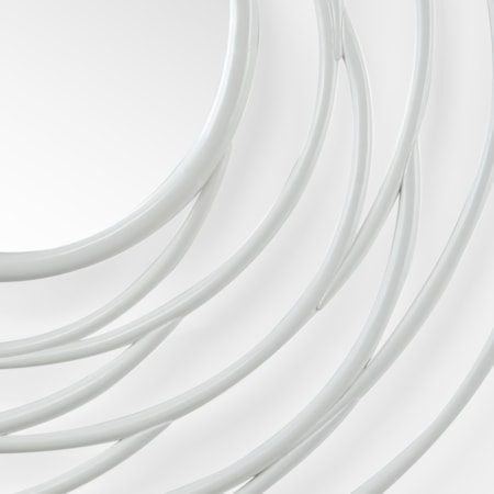 Swirl Mirror - White