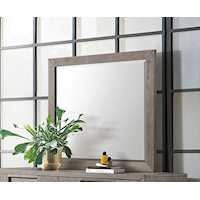 Contemporary Dresser Mirror with Beveled Edges