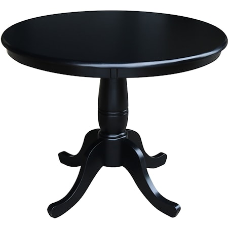 Transitional Round Dining Table