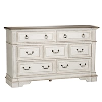 Traditional 7-Drawer Dresser with Dovetail Construction