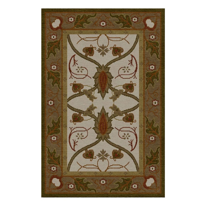 Stickley Round Rug Stickley Designer Rugs RU-1110-8X10 8' x 10' Cottage Garden Rug ...