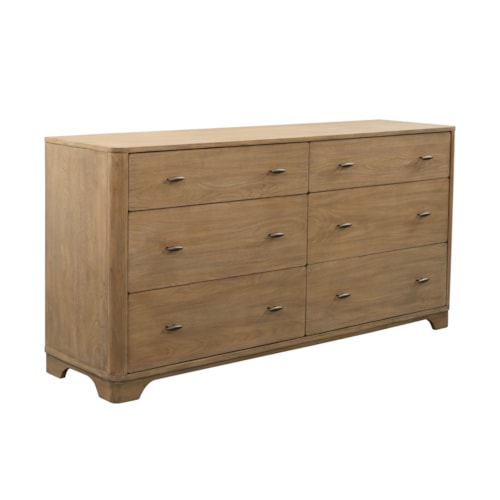Transitional 6-Drawer Dresser with Soft-Close Drawers