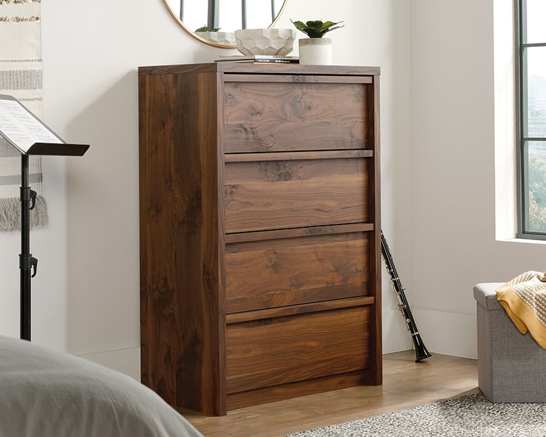 Sauder HARVEY PARK 420824 Mid-Century Modern 4-Drawer Chest