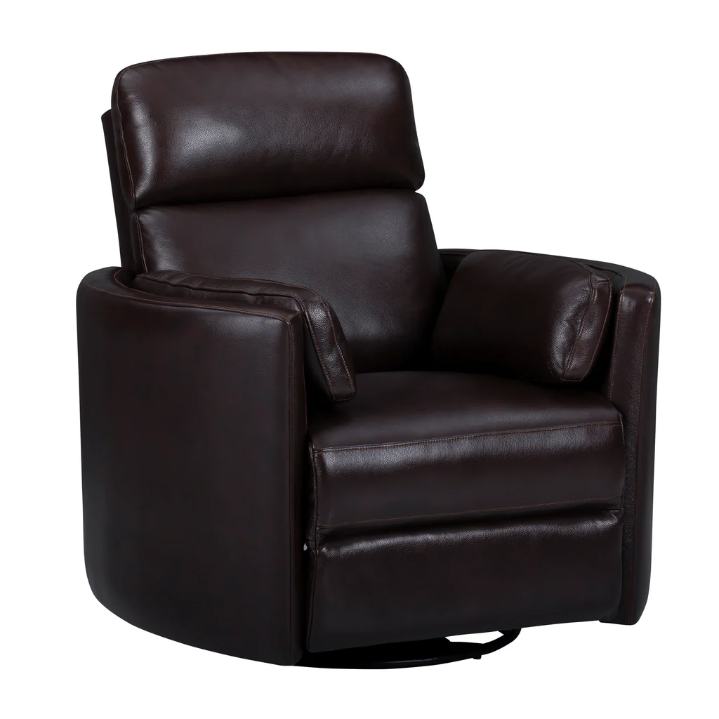 Parker Living Radius Leather Manual Swivel Gliding Club Chair