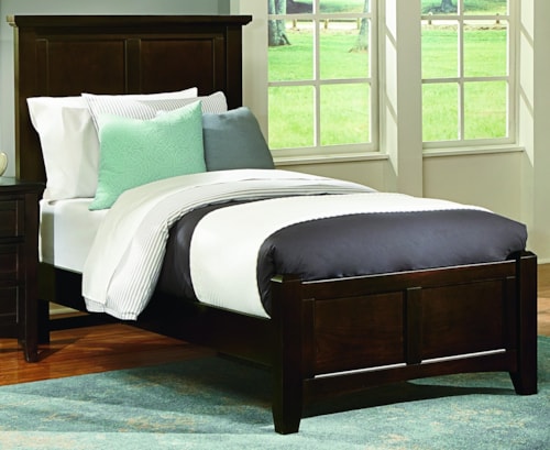 Twin Mansion Bed with Low Profile Footboard