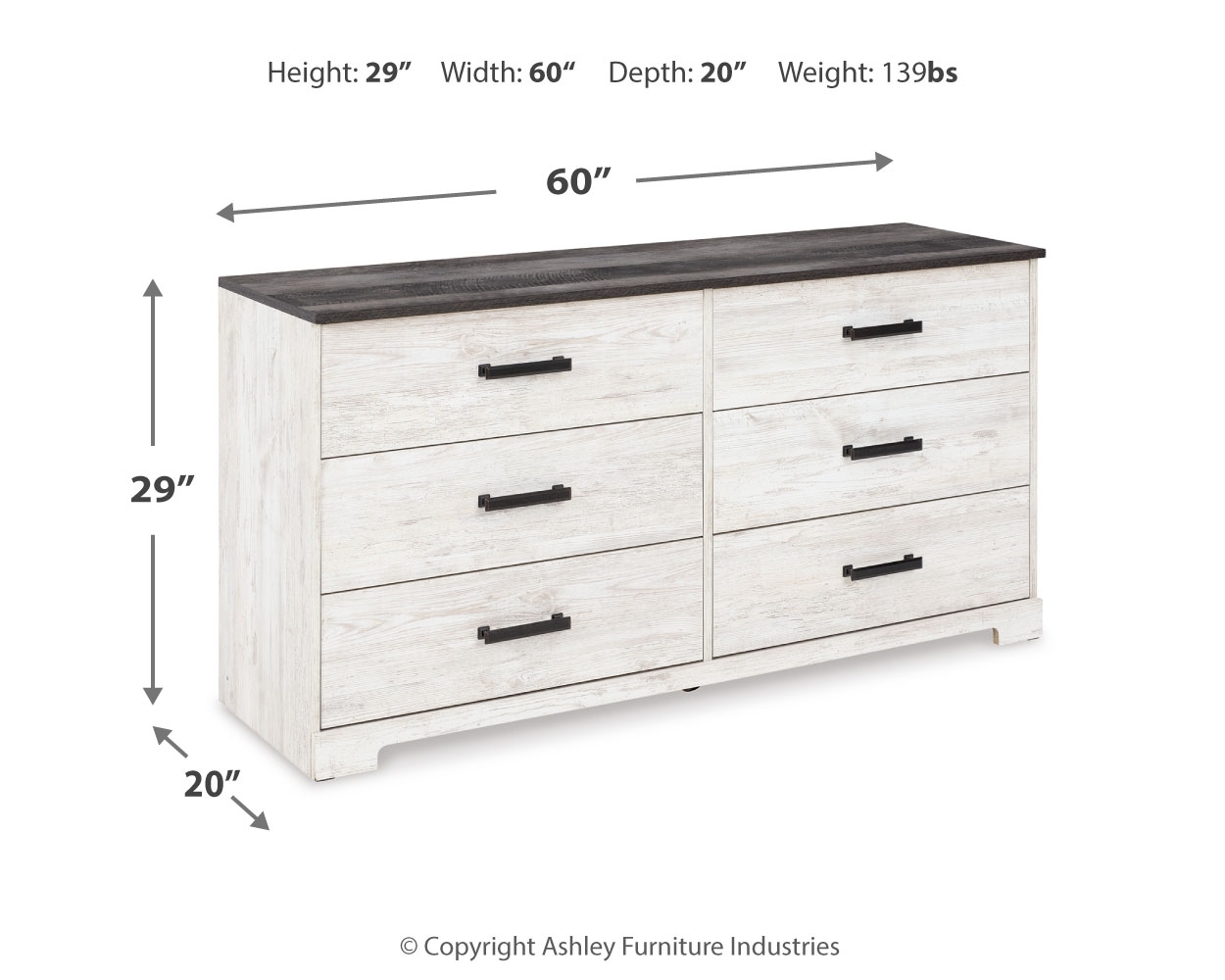 Signature Design by Ashley Shawburn 6-Drawer Dresser