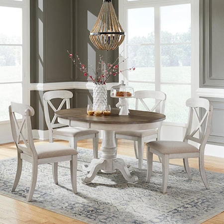 5-Piece Pedestal Table Set