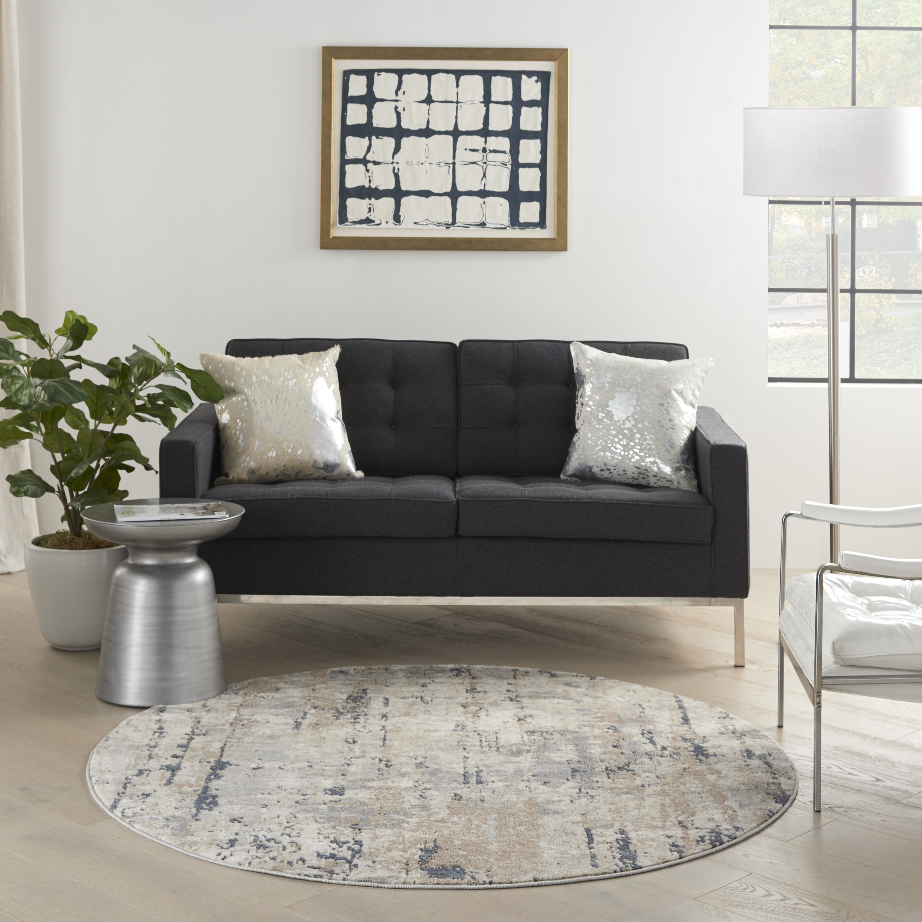 Nourison Quarry 4' Round  Rug