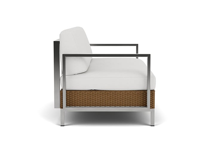 Settee With Stainless Steel Arms And Back