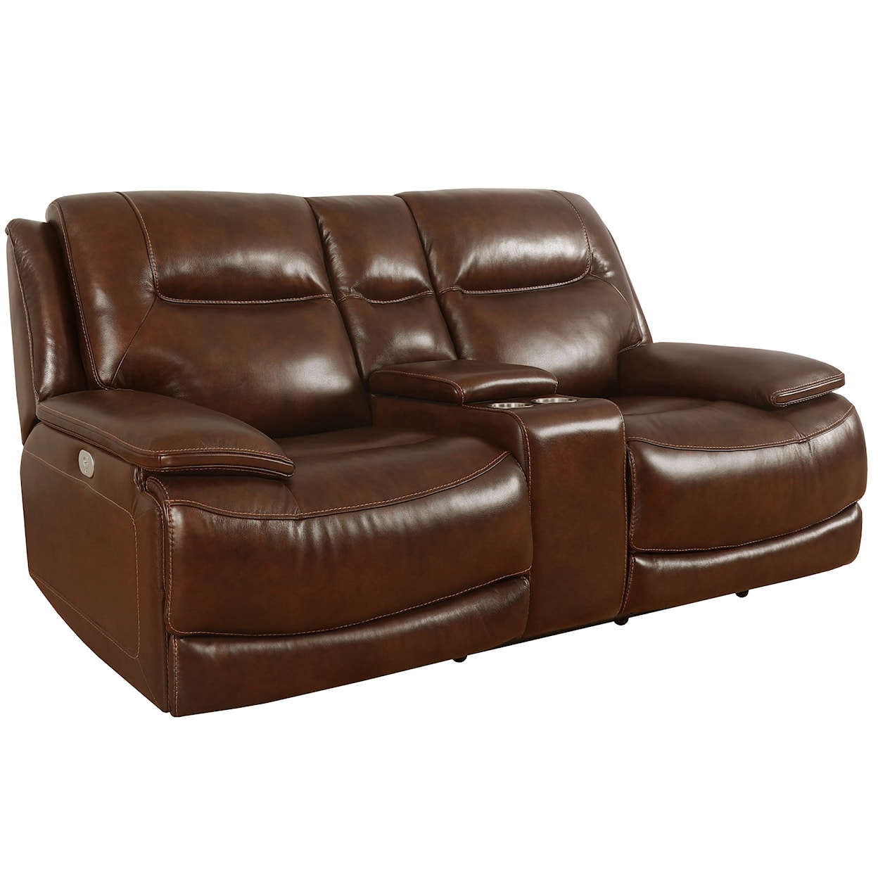 Paramount Living Colossus - Napoli Brown Power Loveseat