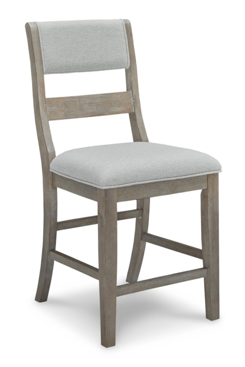 Transitional Upholstered Counter Height Bar Stool