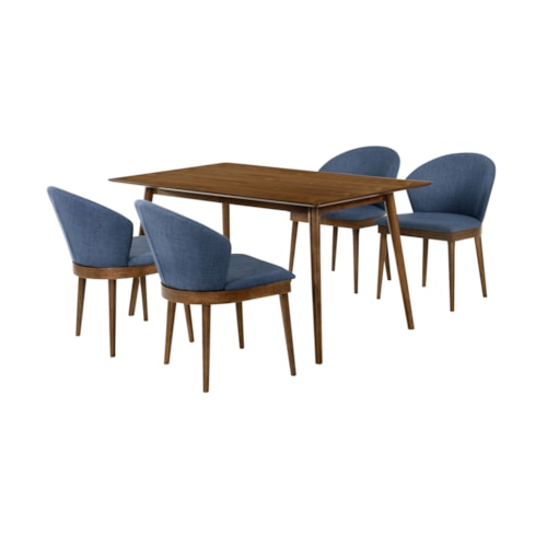 Mid-Century Modern 5-Piece Dining Set