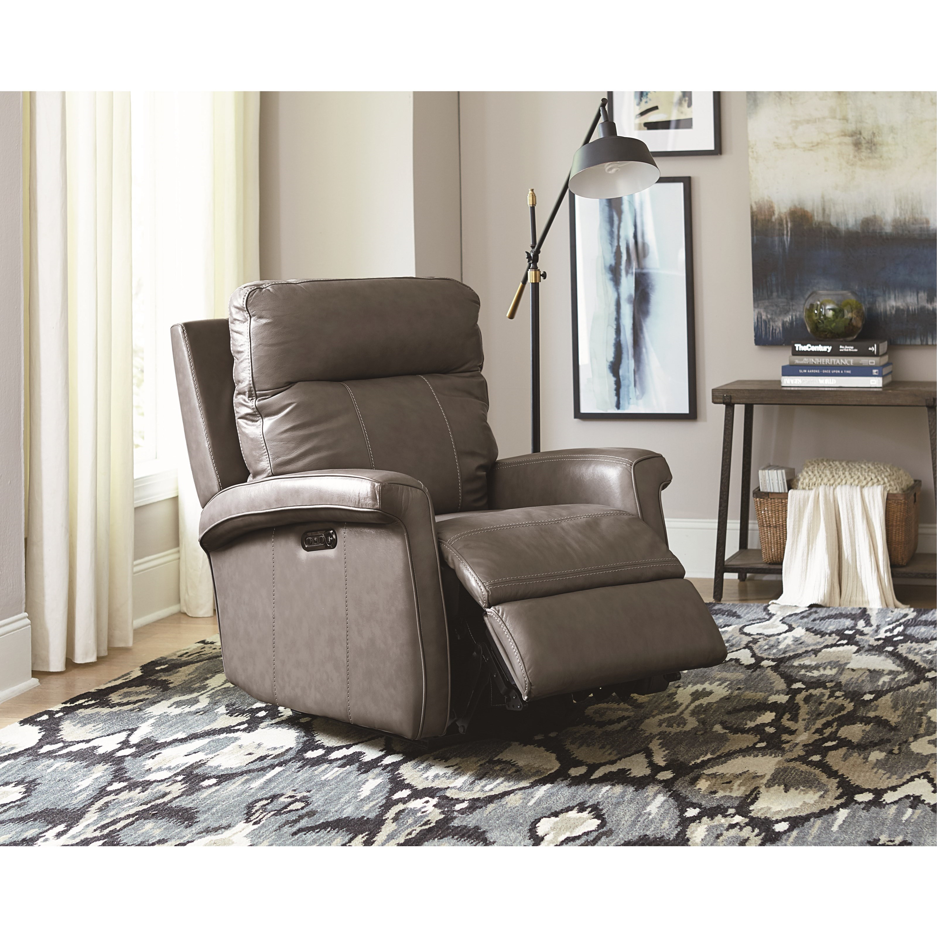 Bassett Club Level - Matthews Lay-Flat Wallsaver Power Recliner