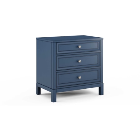 3-Drawer Wide Nightstand