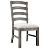 Emerald Paladin Slat Back Side Chair with Upholstered Seat