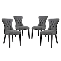 Dining Side Chairs Upholstered Fabric Set of 4
