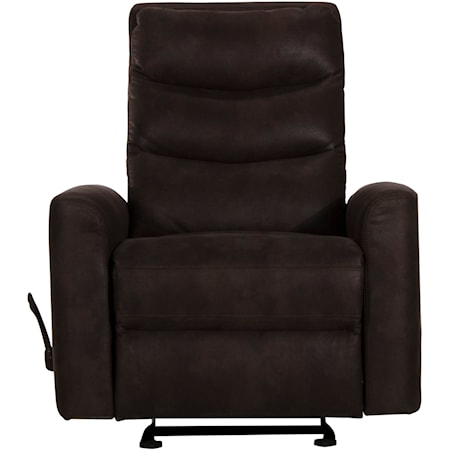 Contemporary Glider Recliner with Track Arms