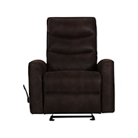 Contemporary Glider Recliner with Track Arms