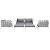 Modway Harmony Outdoor 5 Piece Sectional Sofa Set