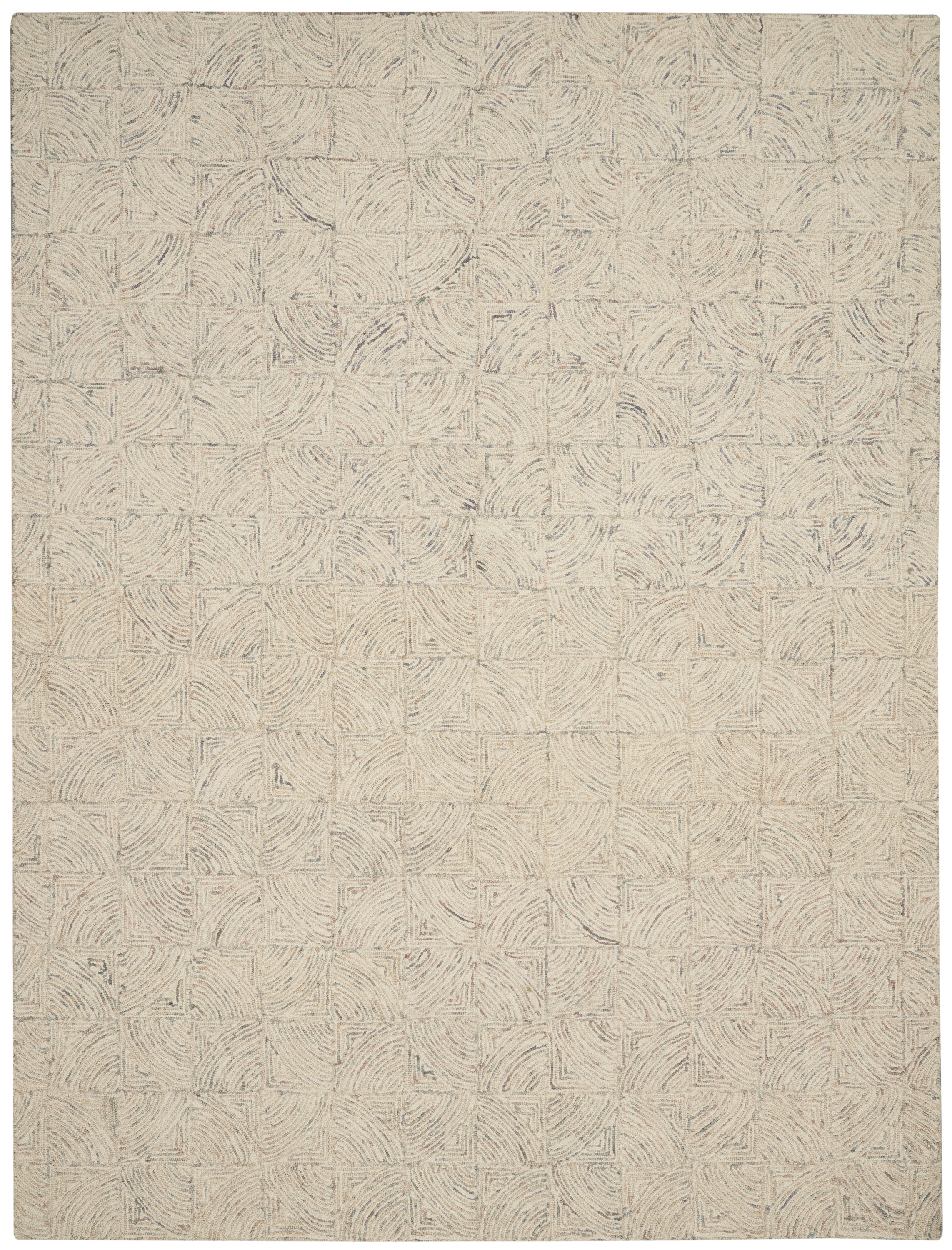 8' x 10'6" Ivory/Multi Rectangle Rug