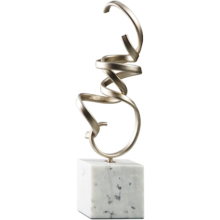 Pallaton Champagne Finished/White Marble Sculpture
