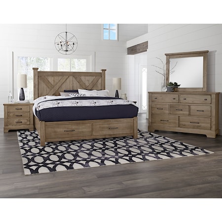 King Storage Bed