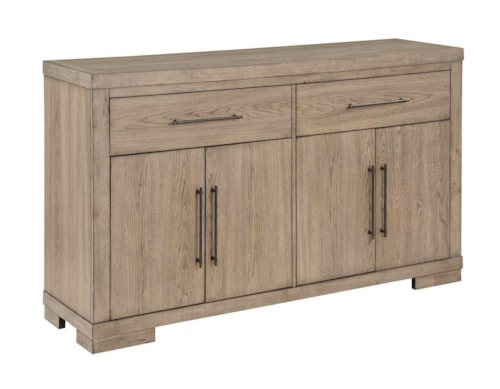 Transitional 2-Drawer Server with Felt-Lined Drawers