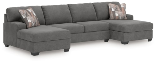 3-Piece Sleeper Sectional With Double Chaise