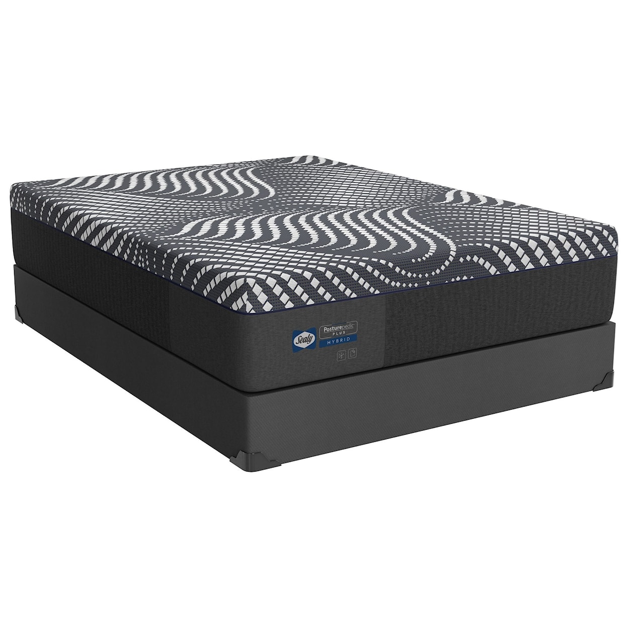 Sealy PLH5 Posturepedic Plus Hybrid Soft Queen Soft Mattress and 9" Foundation