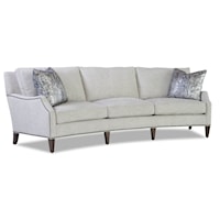 Transitional Conversational Sofa with Scoop Arms