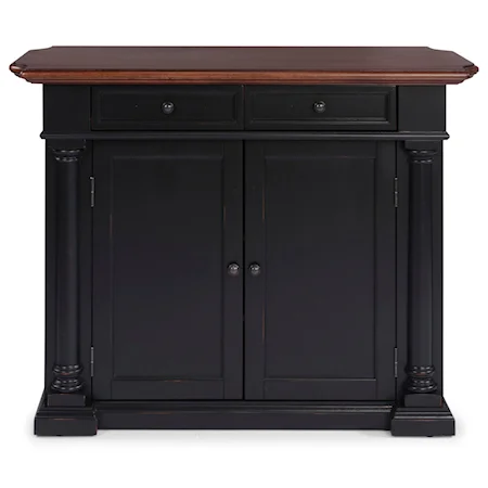 Transitional Kitchen Island with Drop Leaf