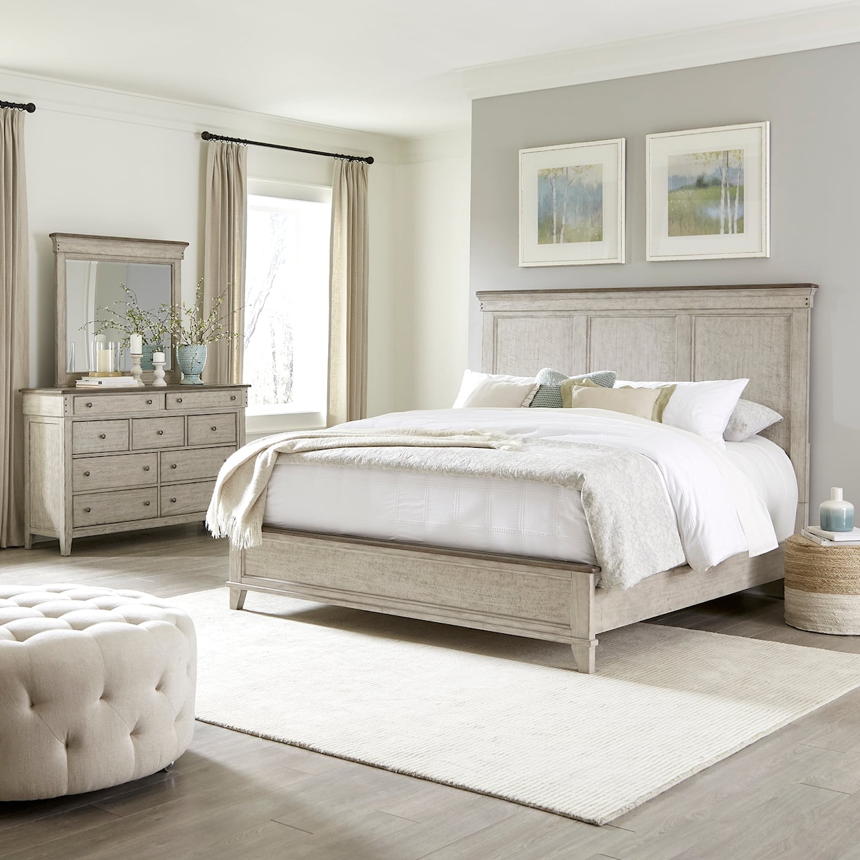 Libby Ivy Hollow 3-Piece King Panels Bedroom Set