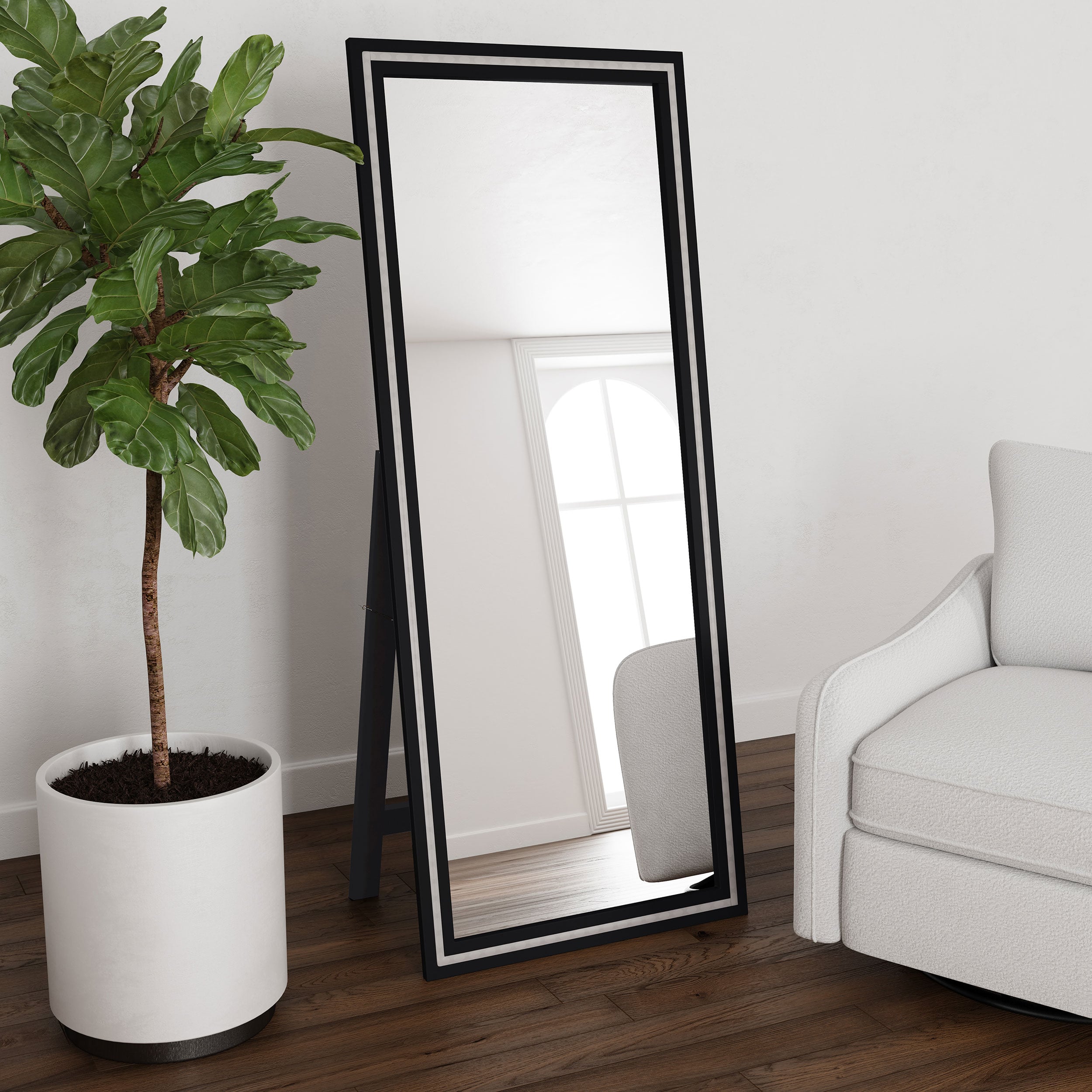 28 x 67 Inch Tempered LED Standing Mirror