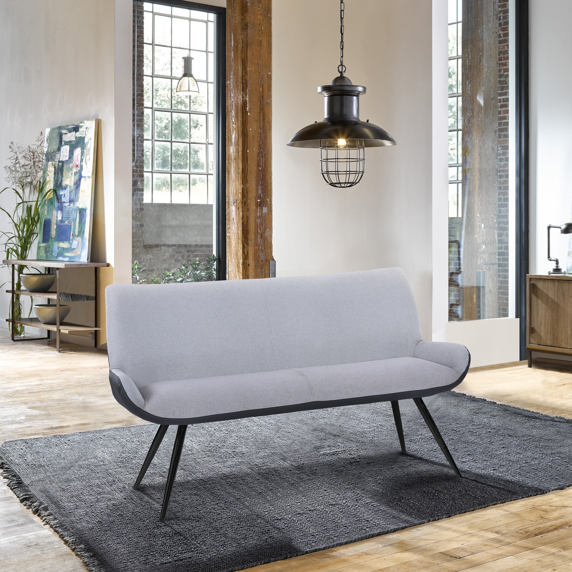 Armen Living Coronado Upholstered Kitchen Bench