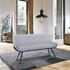 Armen Living Coronado Contemporary Bench in Brushed Gray