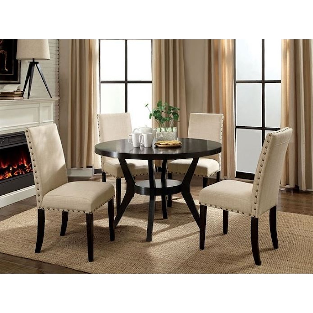 Furniture of America - FOA Downtown 5-Piece Dining Set