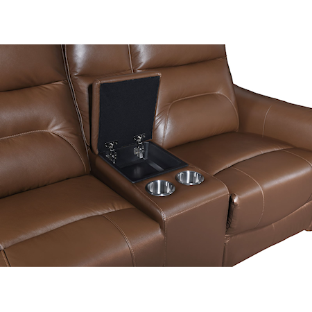 Power Loveseat Brown