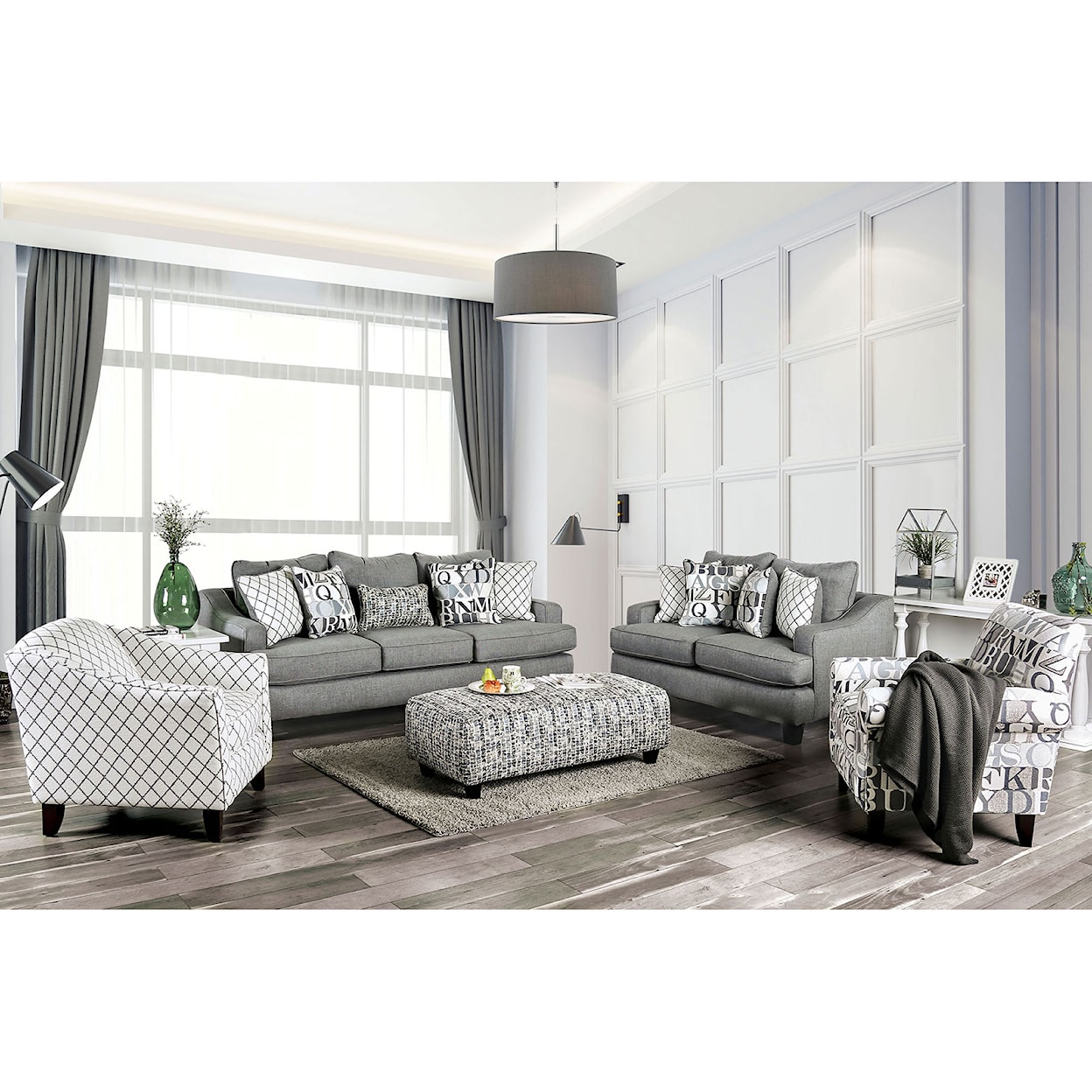 Furniture of America - FOA Verne Sofa + Loveseat