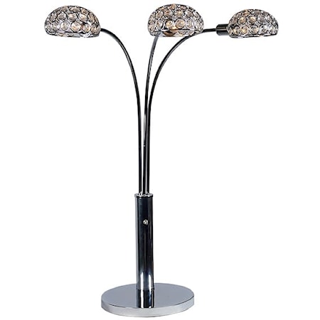 CRYSTAL 3 ARCH TABLE LAMP |