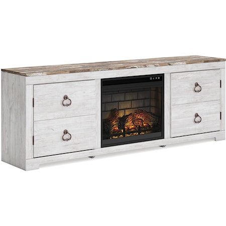 72&quot; TV Stand with Electric Fireplace