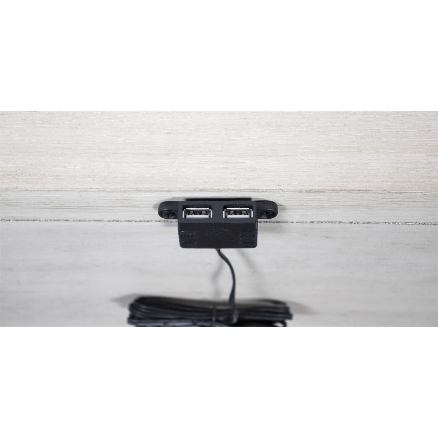 Riverside Furniture Laguna 2-Drawer Nightstand with USB Ports