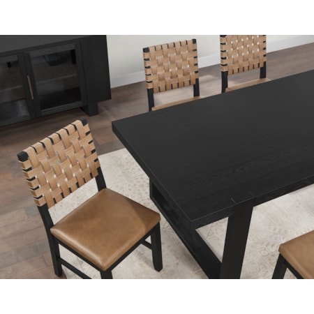 5-pc. Extension Dining Set w/Web-Back Chairs