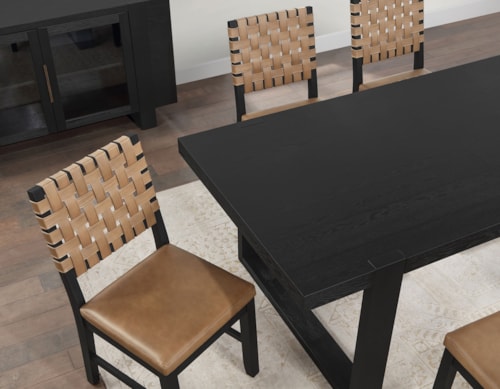 Modern Casual 5-pc. Extension Dining Set with Webbed-Back Side Chairs