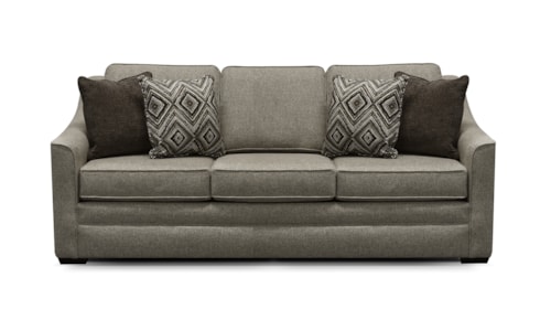 Transitional Queen Sleeper Sofa with Sloped Arms