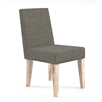 Transitional Dining Side Chair With Upholstered Seat