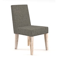 Customizable Dining Side Chair With Upholstered Seat