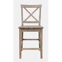 X Back Counter Stool