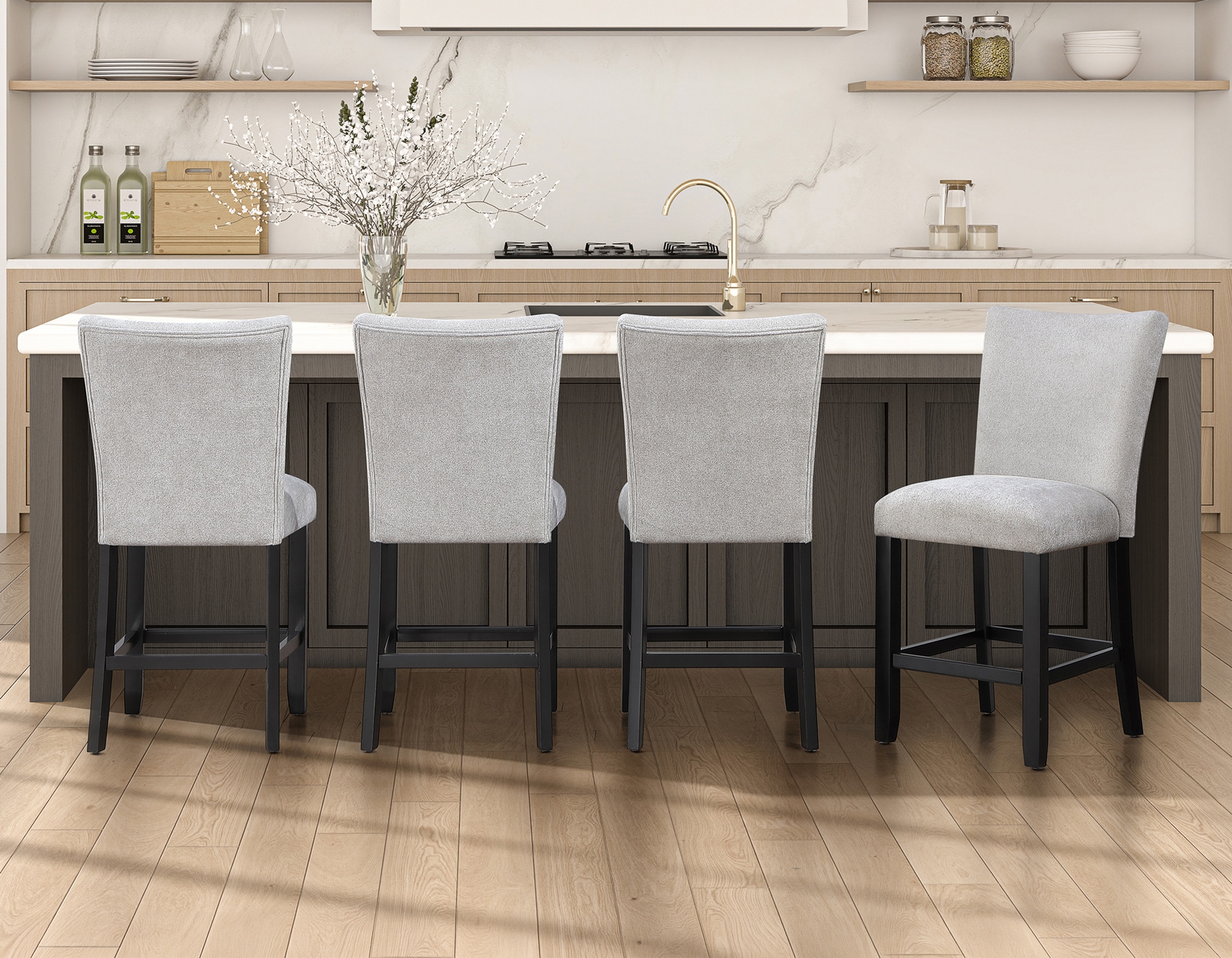Steve Silver Artemis Upholstered Armless Counter Chair