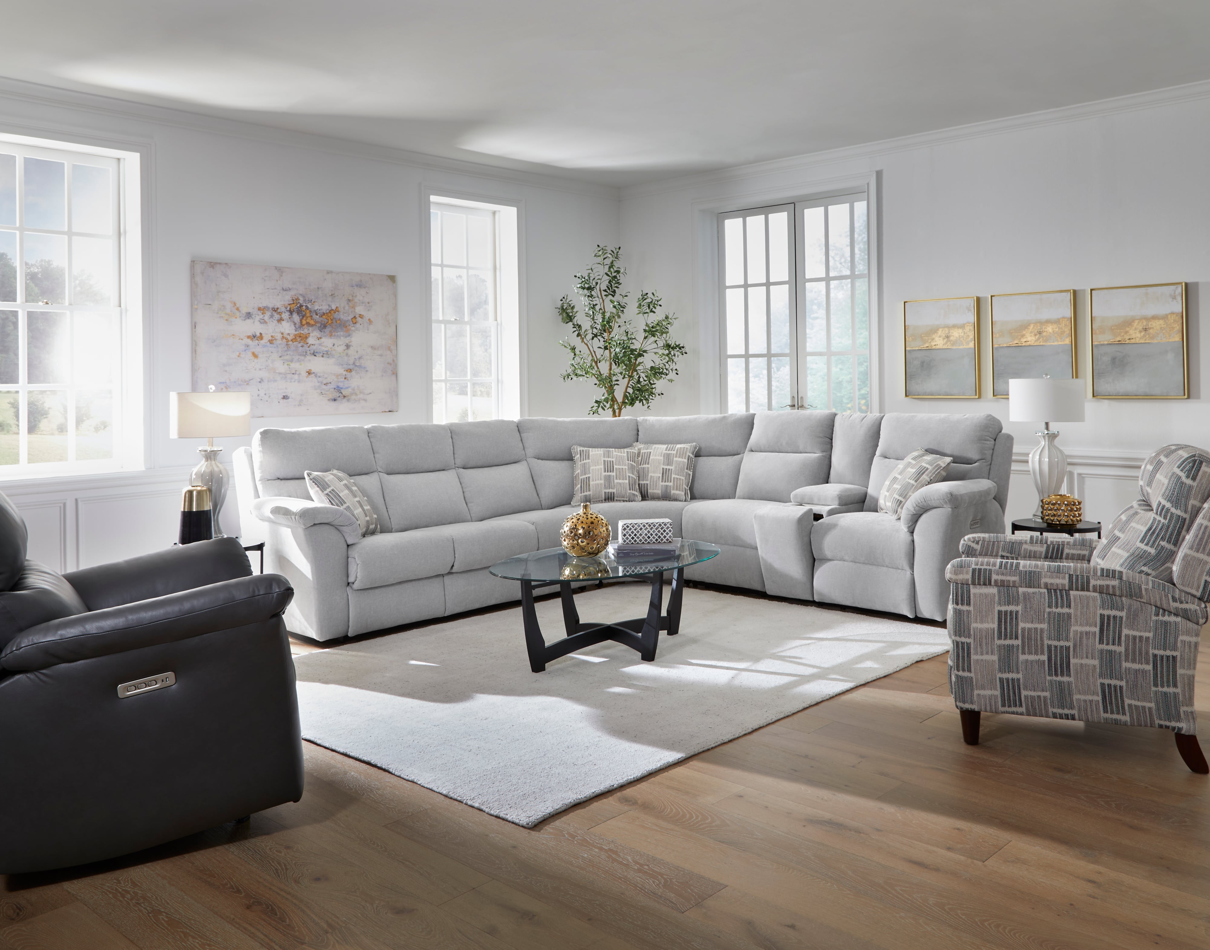 Power Sectional with Queen Sleeper